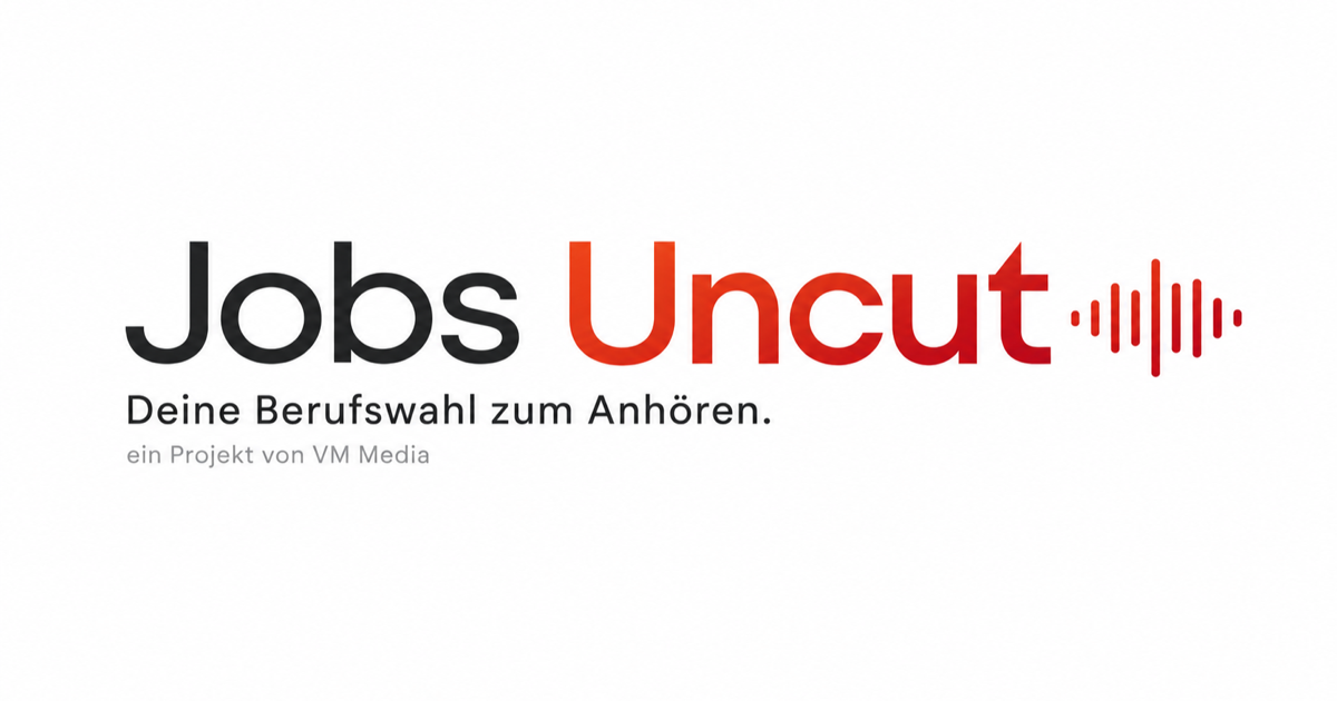 Jobs Uncut Logo mit Claim Deine Berufswahl zum Anhören